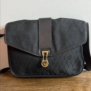 Dior Black Crossbody Bag with Gold Clasp